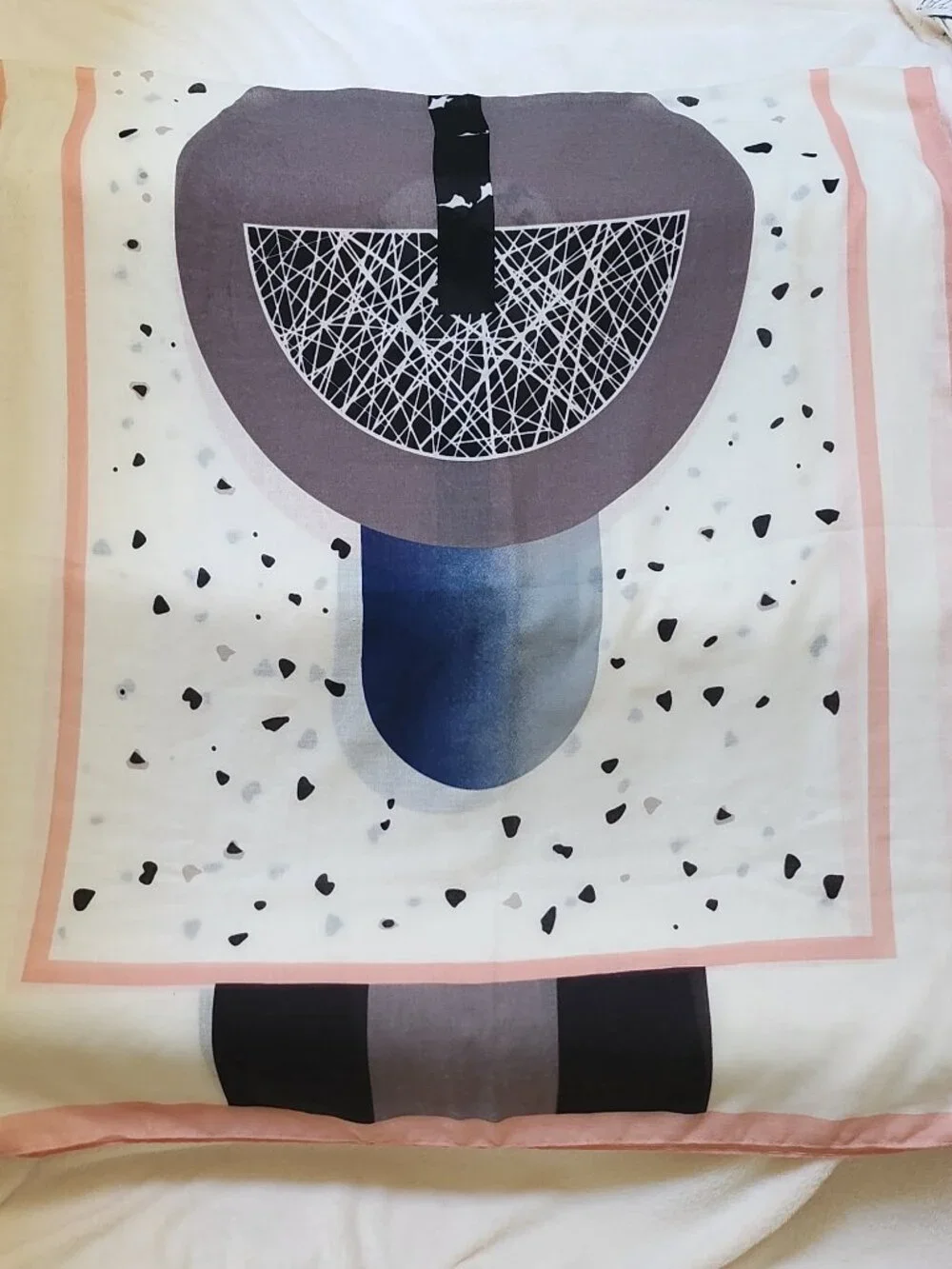 Contemporary Modern Art Print Lightweight Wrap Shawl Sarong